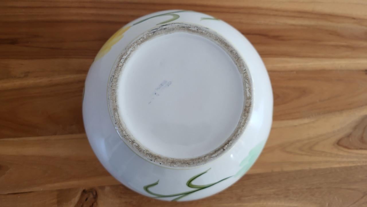 Bloempot handgeschilderd (Alcobaca Portugal?)