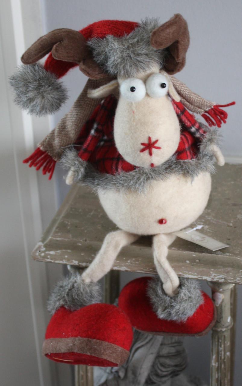 Nieuw zittende  eland knuffel
