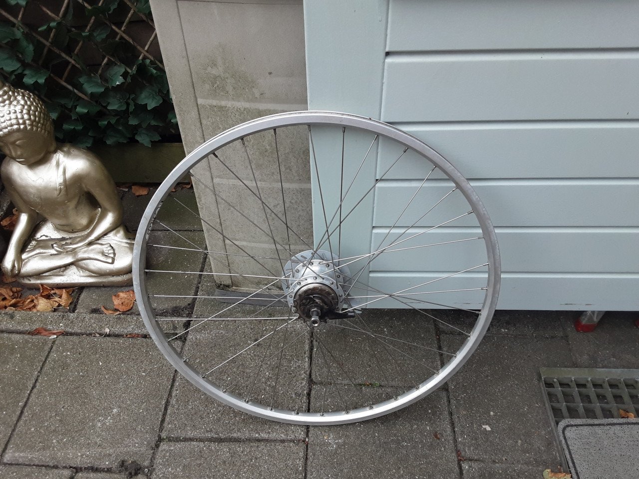 28 inch nexus achterwiel, 7 speed,rollerbrake rem