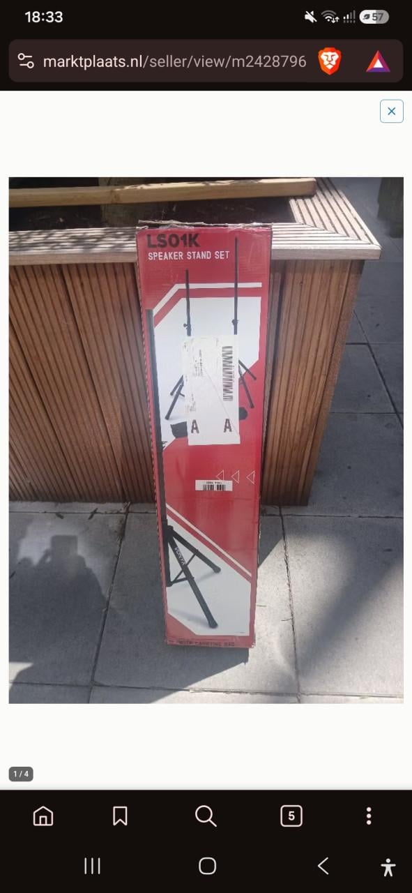 Vonyx LS01K Speaker Stand Set – Nieuw in doos, compleet