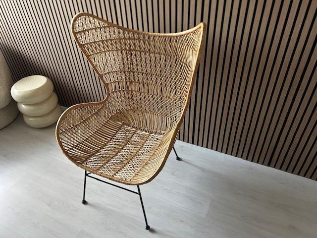 HKliving Rotan stoel (egg chair)