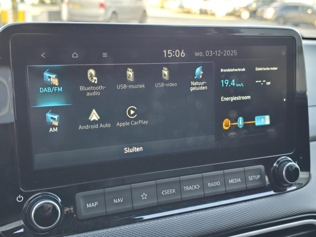 Hyundai Kona 1.6 gdi hev premium | lederen bekleding | stoel/stuur verwarmi