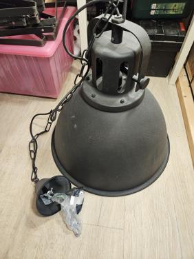 Industriële lampen staal zwart