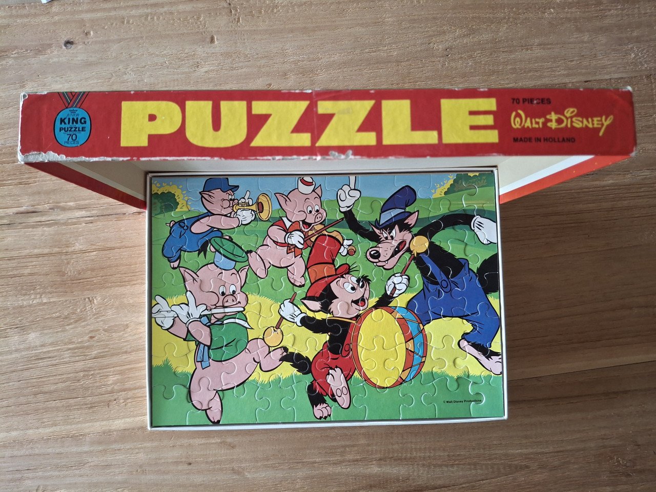 Vintage Puzzel: 3 Biggetjes