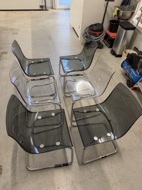 Eetkamerstoel Ikea Tobias transparant