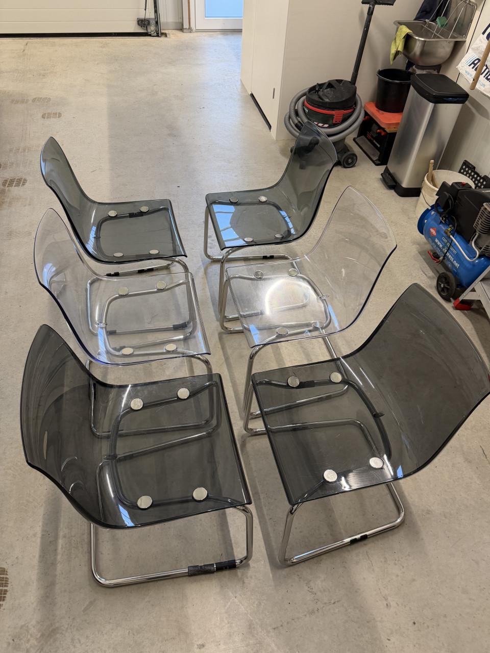 Eetkamerstoel Ikea Tobias transparant