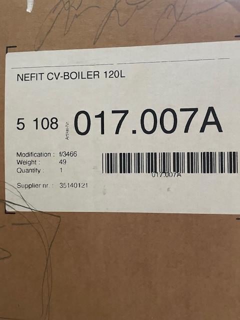 Nefit CV ketel en 120L Boiler