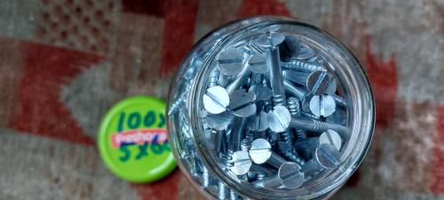 100 st PVK Houtschroeven staal 5x60