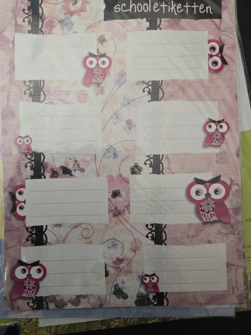 Set zelfklevende schooletiketten . Nieuw