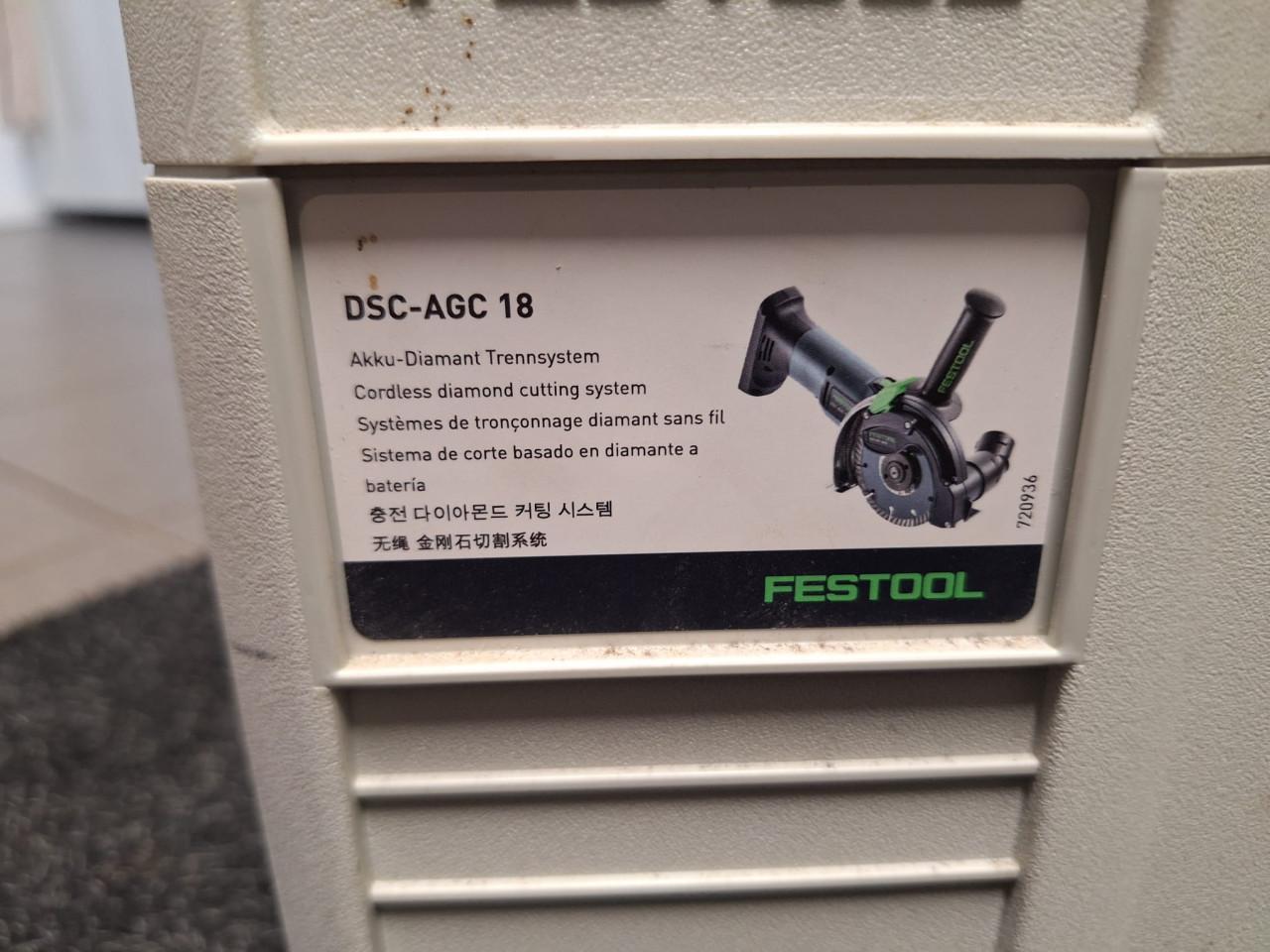 Festool Accuslijptol DSC-AGC18 + stofafzuiging. Weinig gebruikt