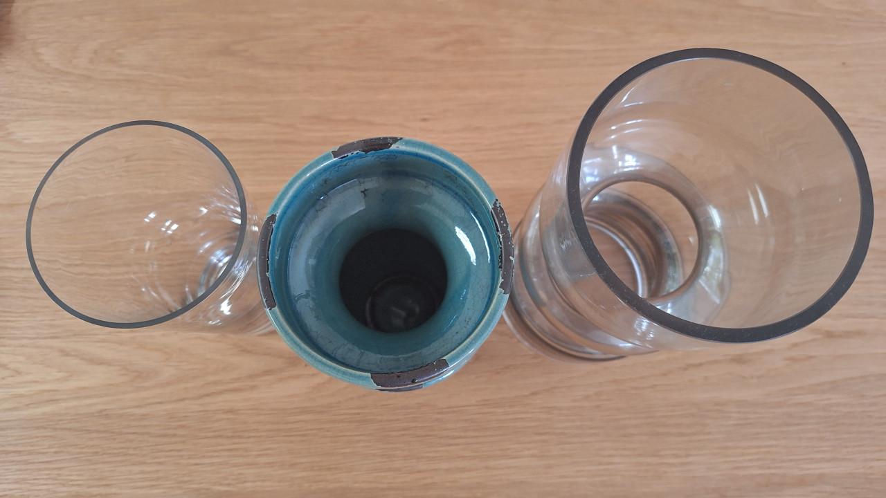 Vazen glas, aardewerk
