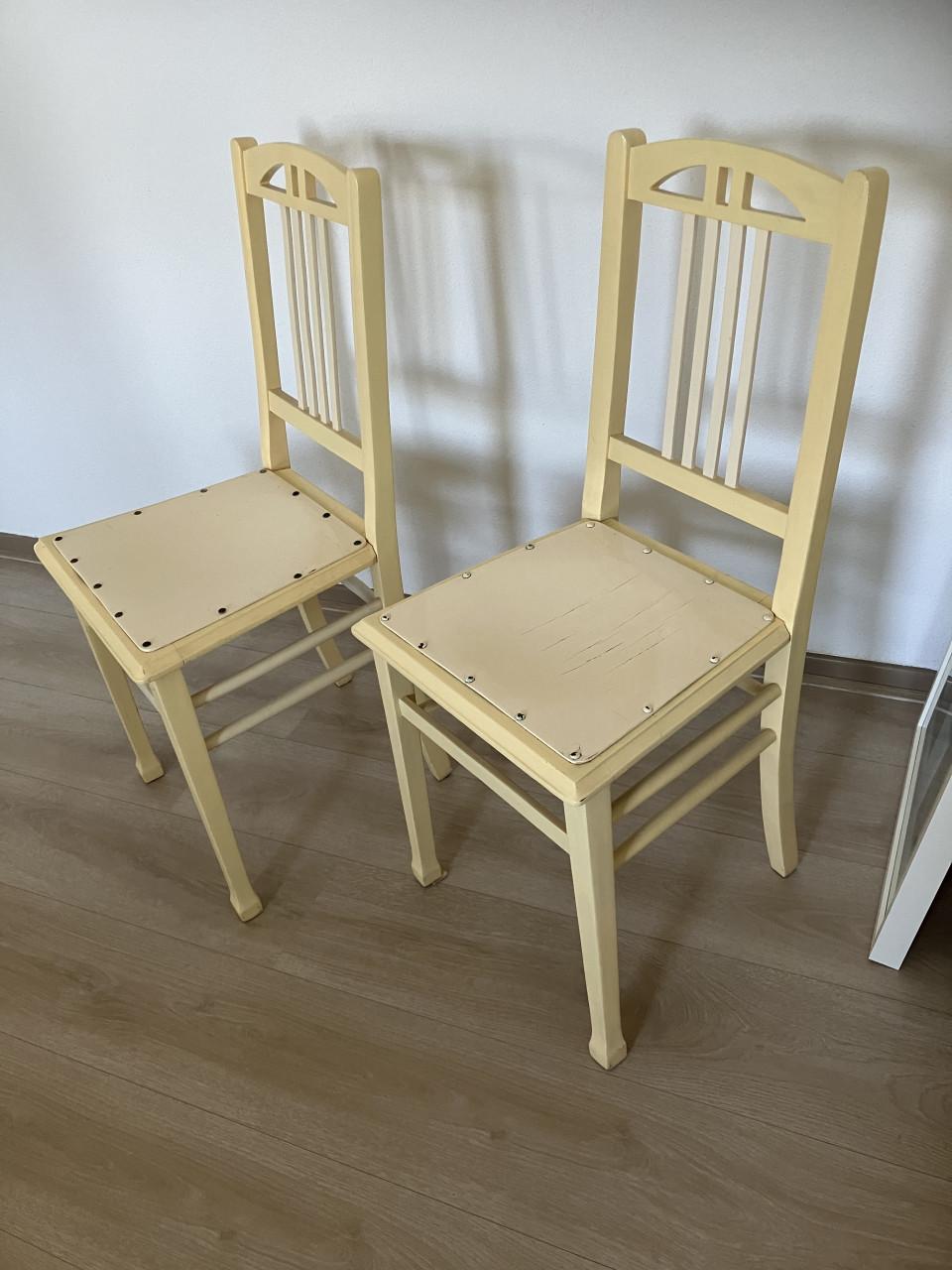 Stoel – eenvoudige brocante stoel 2 stuks