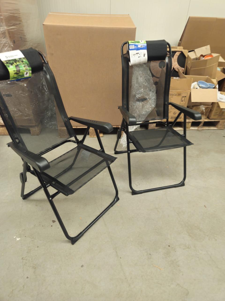 Verstelbare tuinstoelen / campingstoelen – 4 stuks