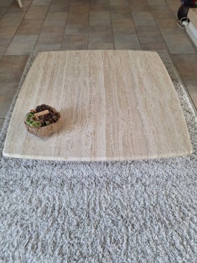 Travertin salontafel 105x105 cm