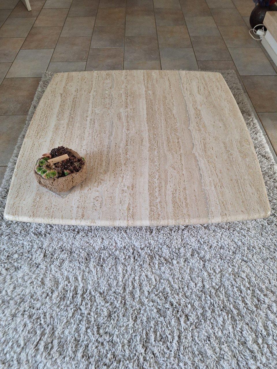 Travertin salontafel 105x105 cm