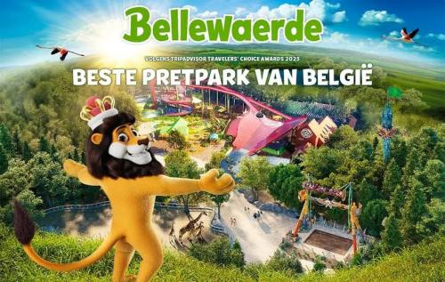 Zaterdag pretpark/dierentuin/natuurpark Bellewaerde in Ieper (België).