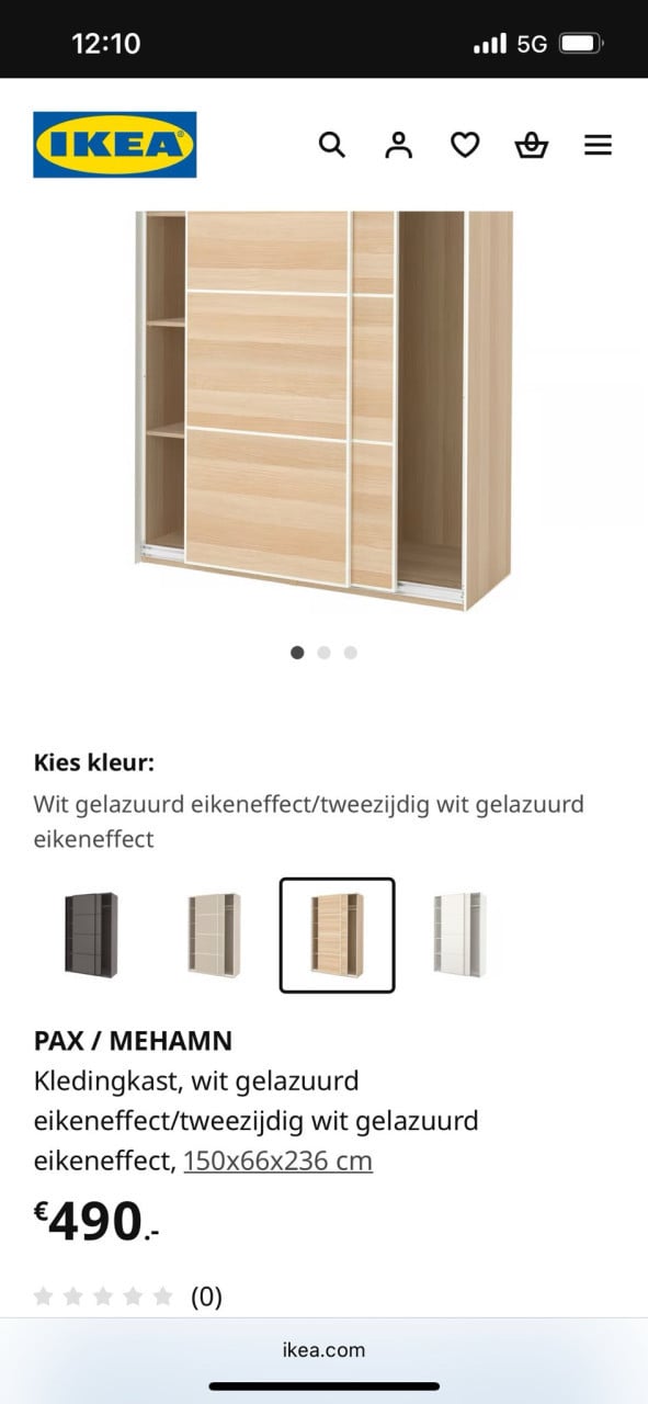 Kledingkast Ikea Pax Mehamn (met schuifdeur)