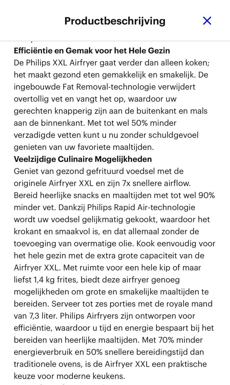 Philips Premium Airfryer wit/goud XXL