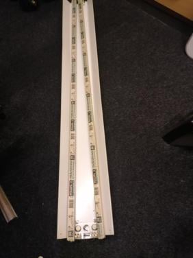 Dubbele tl balk 152 cm nieuw