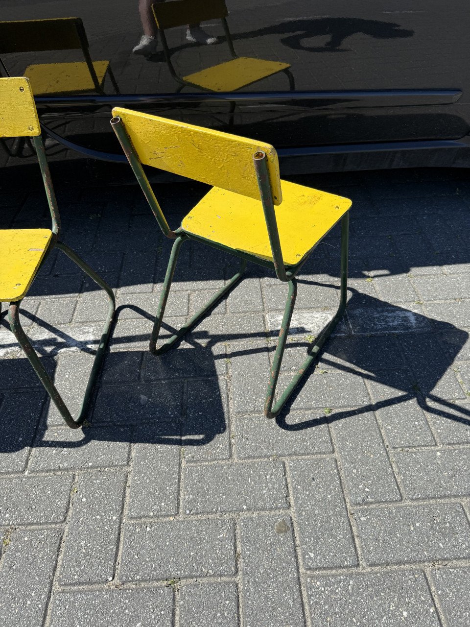 Vintage buisframe slede stoelen (kind) jaren 50 mid century