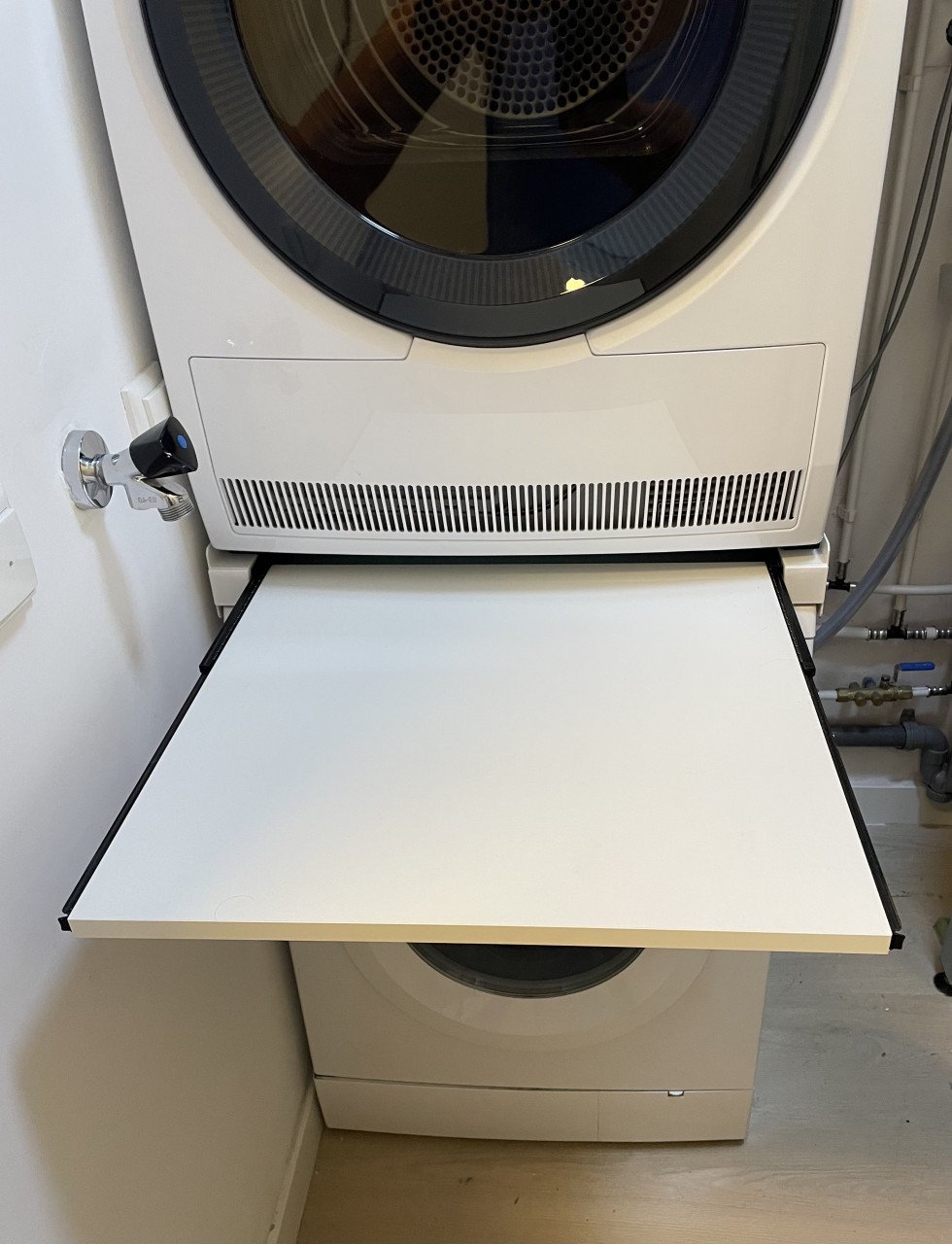 Stapelkit, Tussenstuk wasmachine en droger