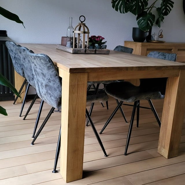 Prachtige teakhouten tafel 1 x 2 m