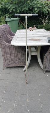 Grondboor 7 cm ; verzinkt staal met anti slip handvaten