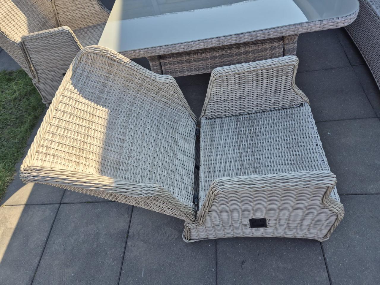 Dining Loungeset met verstelbare stoelen -Bezorging mogelijk