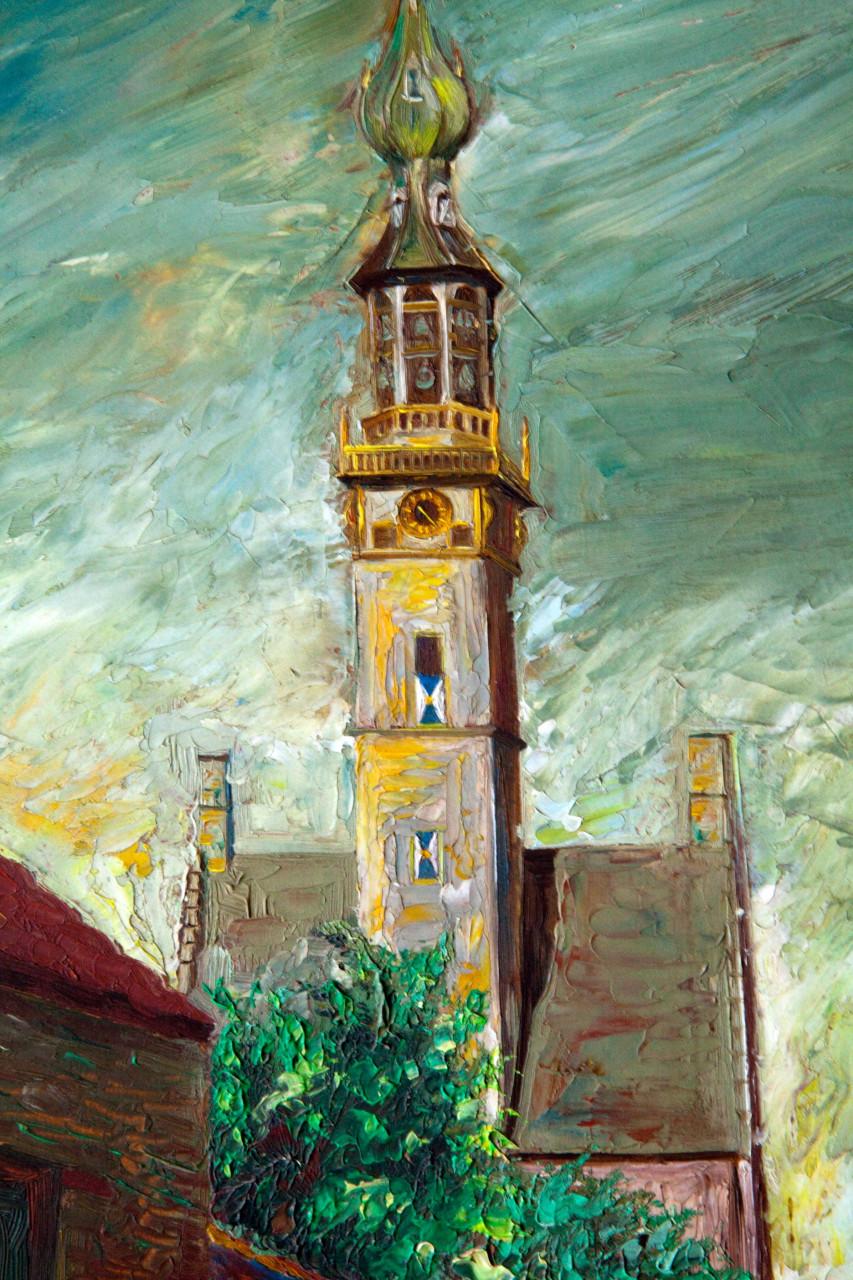 Stadhuis Veere Schilderij in olieverf 1951