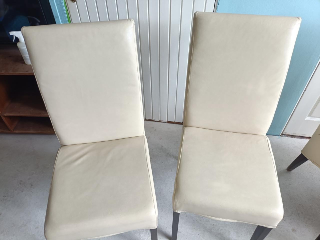 Witleren eetkamerstoelen 4