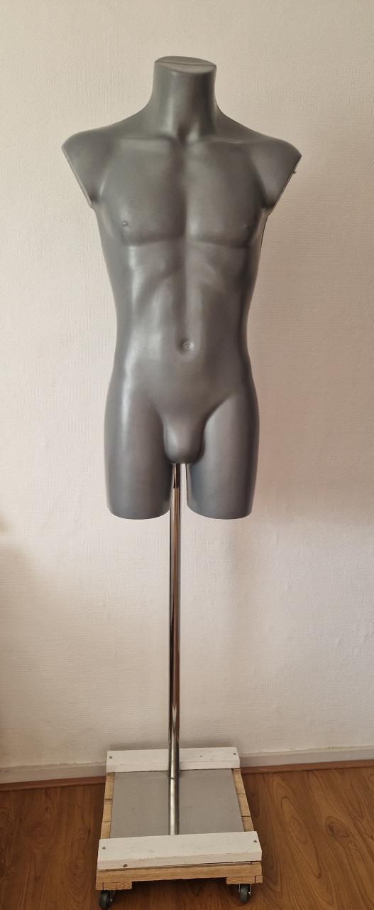 Paspop torso man met metalen verstelbare standaard