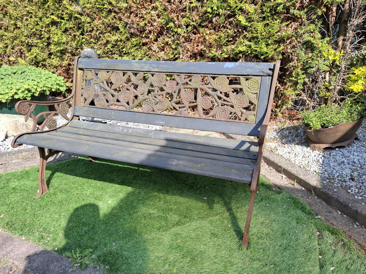Gietijzeren tuinbank