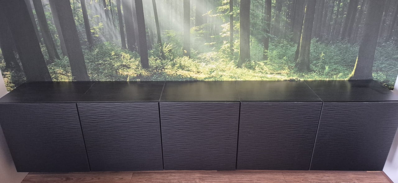 Te koop: IKEA Besta wandkasten (5 stuks) met deuren & softclose