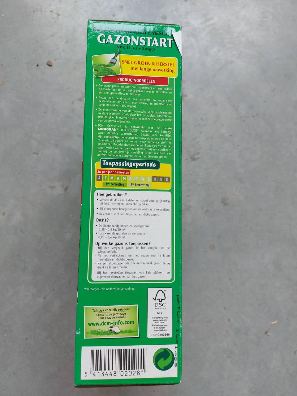 DCM bemesting voor het gazon
