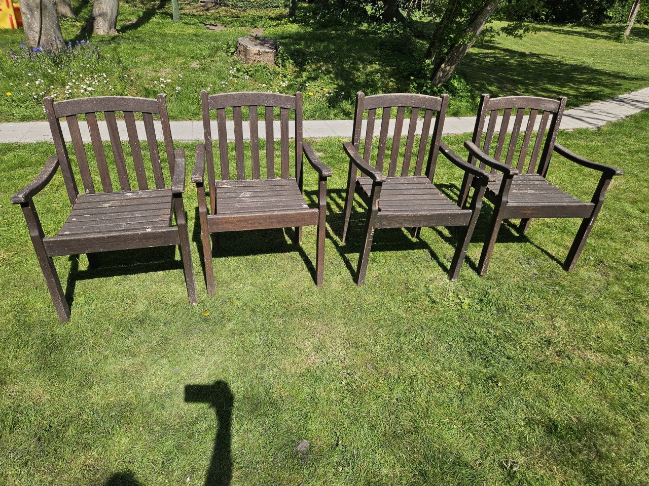 Tuinstoelen 4x