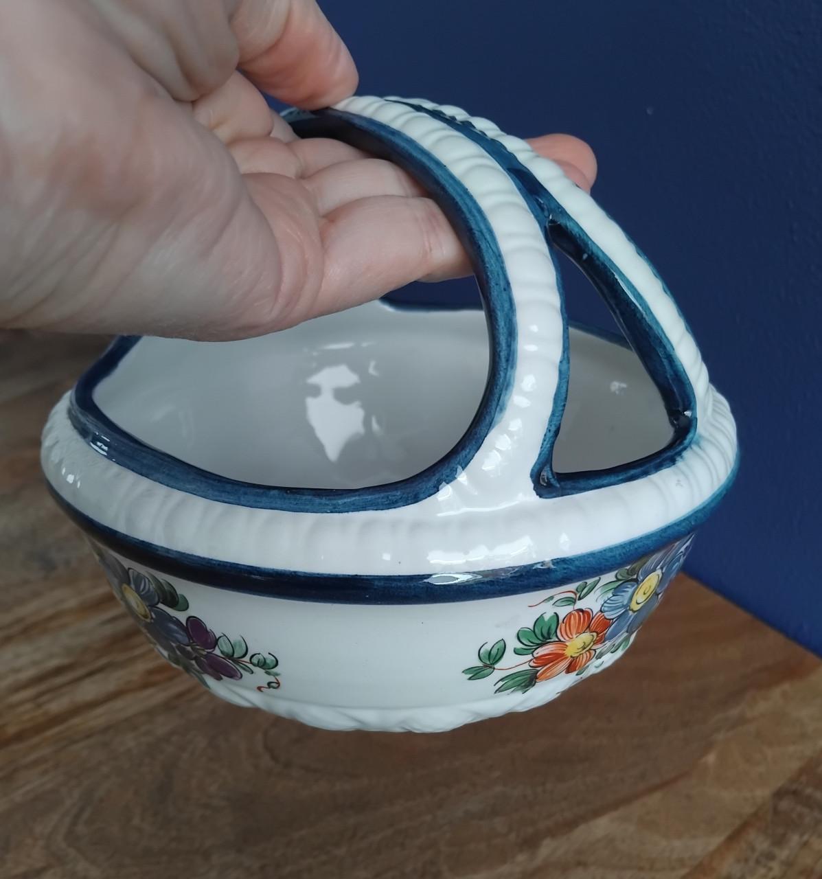 Vintage Italiaans Keramiek Mandje