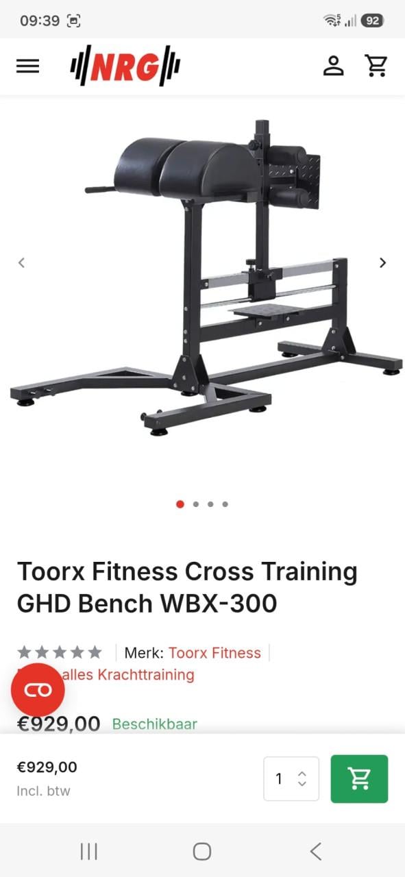 Toorx fitness GHD Bench WBX300 - zo goed als nieuw