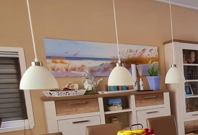 Hanglampenset eettafel