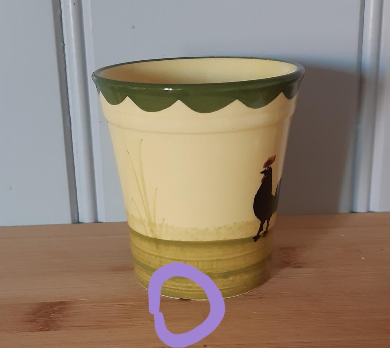 Zeller keramiek: Kip & haan servies:  1 koffiekop