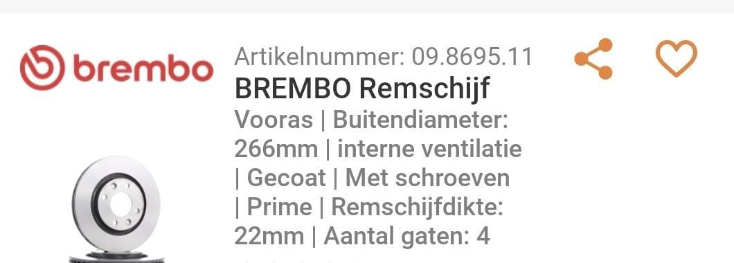 Nieuwe Brembo remschijven en blokken