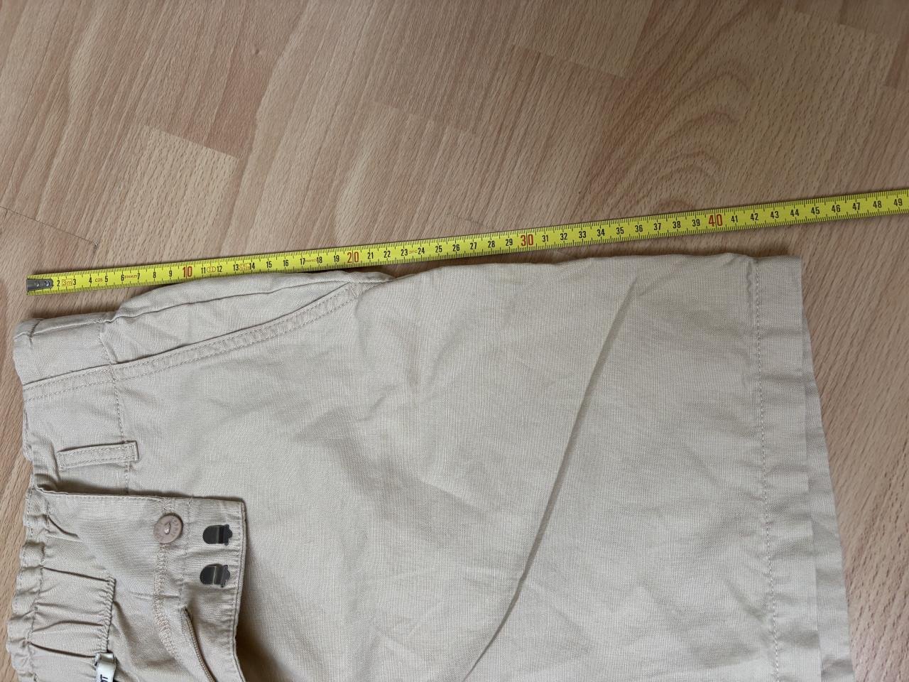 Esprit short maat maat 44 beige/zand linnen met katoen