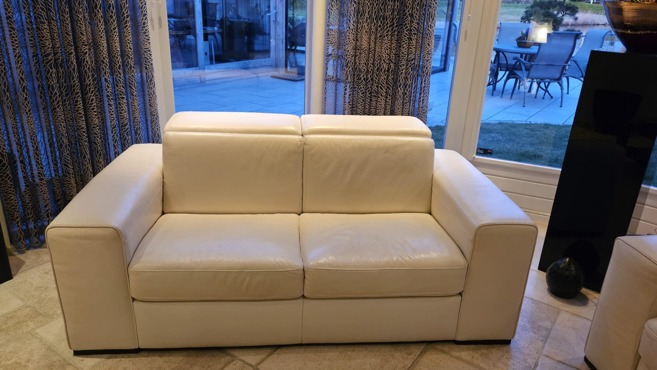 Natuzzi 3+2 zits lederen bankstel met relaxstand MOET WEG!