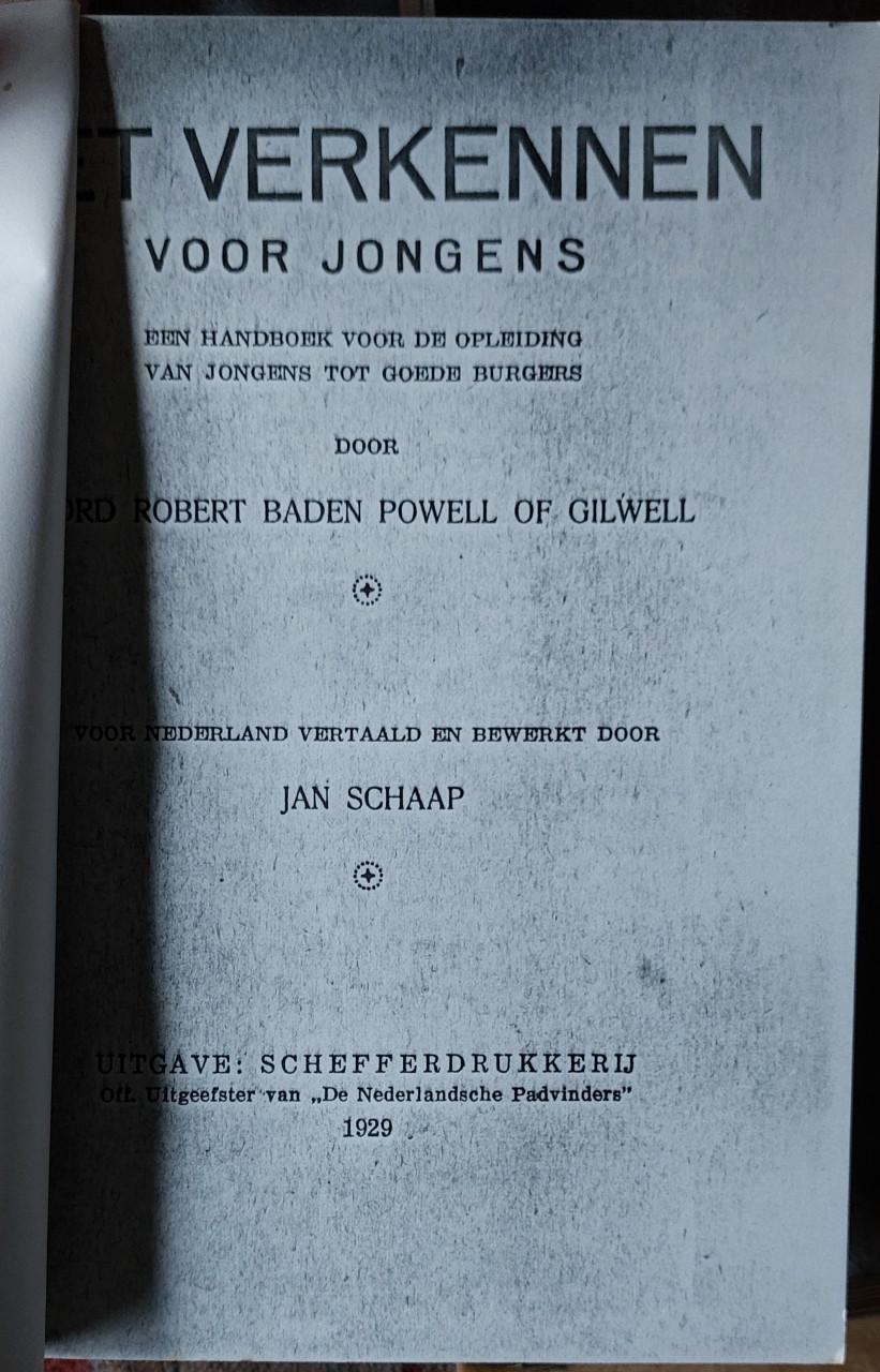 Verkennen voor Jongens 1929 kopie