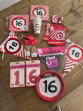 "Sweet 16" feest, verjaardagsversiering, feestversiering