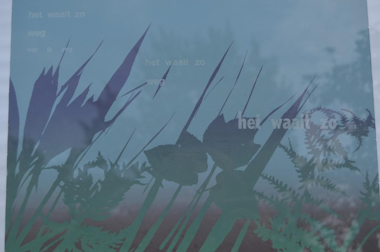 Zeefdruk en gedicht A. Fukken Schuttevaer mei 1991 ipst