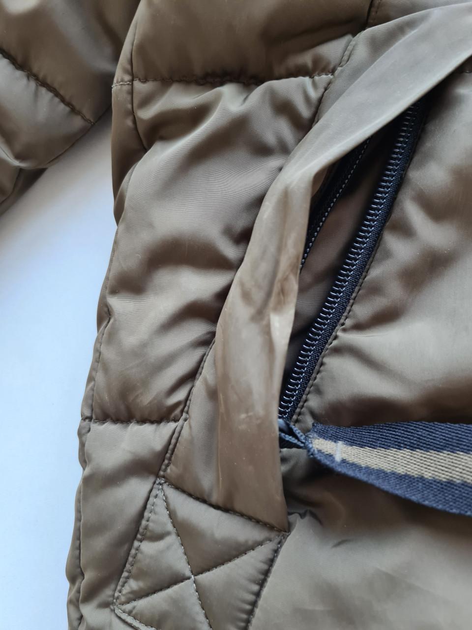 Only Kids kaki Pufferjas Maat 128 Bontkraag met drukkers