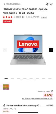 Snelle Lenovo Ideapad Slim 5 in nieuwstaat!