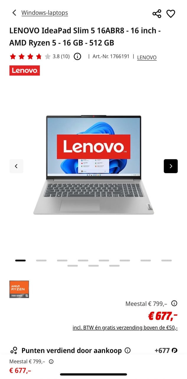 Snelle Lenovo Ideapad Slim 5 in nieuwstaat!