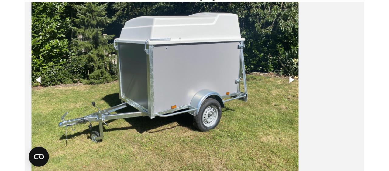 Compacte geloten aanhangwagen met deksel
