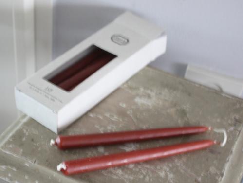 Set van 8 oranje rode  kaarsen